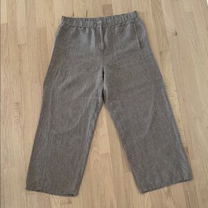 Eileen Fisher Women's Beige Cropped Pants
